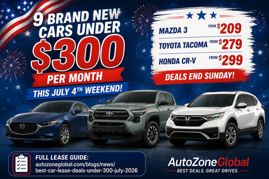 Best Car Lease Deals Under $300 in July 2026