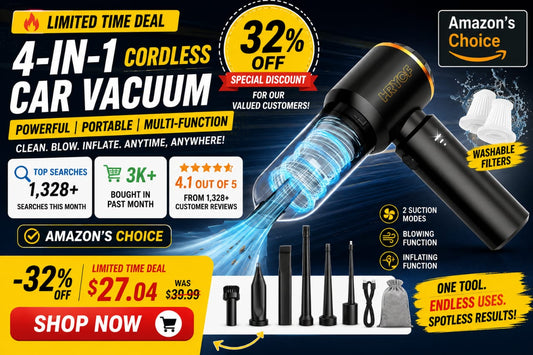 Car Portable Cordless Vacuum Cleaner  4-in-1